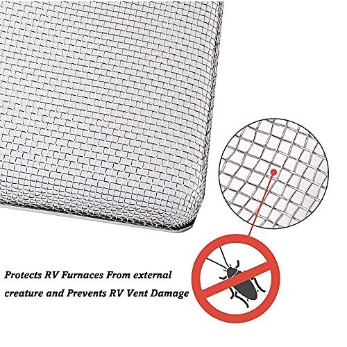 RV Flying Insect Bug Screen for Camper Vents Protects RV Furnaces from Insects Stainless Steel Mesh with Installation Tool 20" x 1-1/2" & 2.8''x1.3'' & 8.5" x 6" x 1.3" RV Water Heater Screens