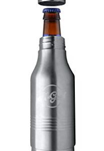 AUGood Beer Bottle Cooler: Stainless Steel Double Wall Bottle Insulator with Cover/Includes Bottle Opener and fit's long neck and standard neck 12oz bottles