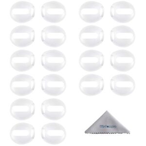 wisdompro 10 pairs ear tips compatible with apple airpods 2 and 1, ultra thin soft silicone anti-slip dust proof protective fit in case ear skins - translucent