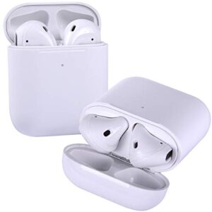 Wisdompro 10 Pairs Ear Tips Compatible with Apple AirPods 2 and 1, Ultra Thin Soft Silicone Anti-Slip Dust Proof Protective Fit in Case Ear Skins - Translucent