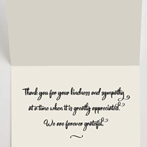 Funeral Thank You Cards - Sympathy Bereavement Thank You Cards With Envelopes - Message Inside (25, Fall Flowers)