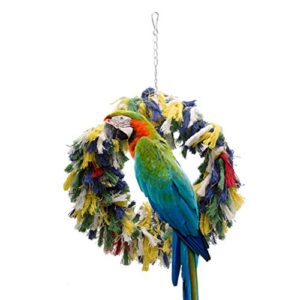 Balacoo Bird Ring Toy Parrot Grooming Ropes Hanging Swing Snuggle Ring Toy (Random Color)