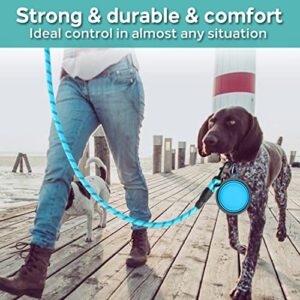 COOYOO 2 Pack Dog Leash 2/5/6 FT Heavy Duty - Comfortable Padded Handle - Reflective Dog Leash for Medium Large Dogs with Collapsible Pet Bowl