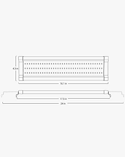 NICREW ClassicLED Gen 2 Aquarium Light, Dimmable LED Fish Tank Light with 2-Channel Control, White and Blue LEDs, High Output, Size 18 to 24 Inch, 15 Watts