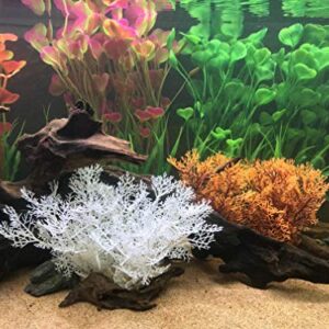 2 Pcs Artificial Green Water Plants, Fish Tank Aquarium Decorations, Made of Soft Plastic