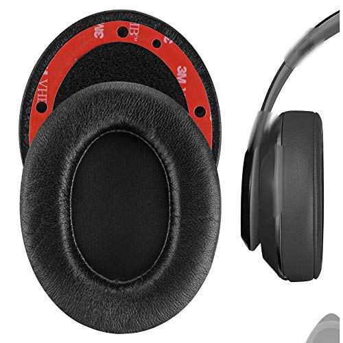 Geekria Elite Sheepskin Replacement Ear Pads for Beats Studio 3 (A1914), Studio 3.0 Wireless Headphones Ear Cushions, Headset Earpads, Ear Cups Cover Repair Parts (Black)