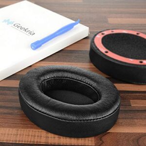 Geekria Elite Sheepskin Replacement Ear Pads for Beats Studio 3 (A1914), Studio 3.0 Wireless Headphones Ear Cushions, Headset Earpads, Ear Cups Cover Repair Parts (Black)