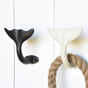 Whale Tail Wall Hook (Antique White)