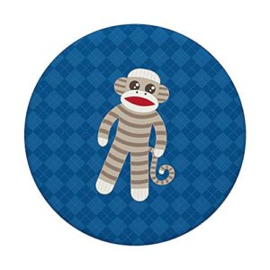 Cute Classic Striped Sock Monkey PopSockets Swappable PopGrip