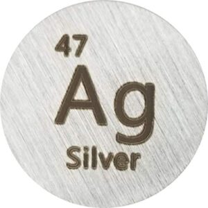 silver (ag) 24.26mm metal disc for collection or experiments