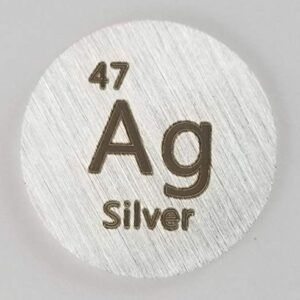 Silver (Ag) 24.26mm Metal Disc for Collection or Experiments