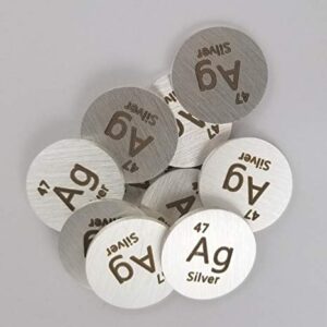 Silver (Ag) 24.26mm Metal Disc for Collection or Experiments