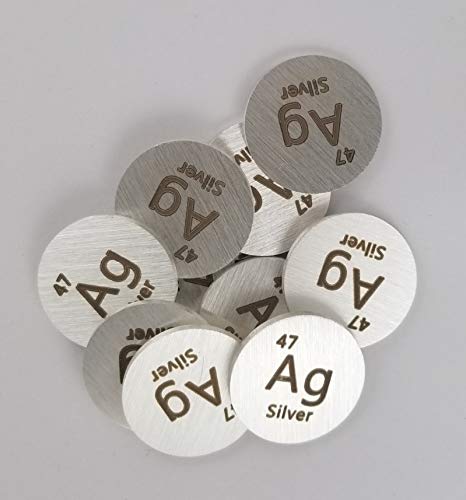 Silver (Ag) 24.26mm Metal Disc for Collection or Experiments