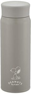 peanuts snoopy pd-2911 stainless steel bottle, gray, gray