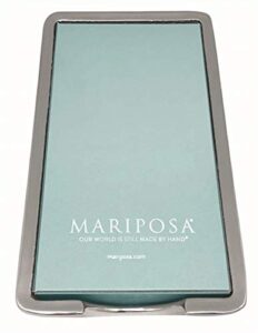 mariposa signature guest towel holder, silver