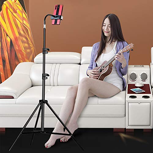 PIXEL Cell Tripod for iPhone Phone Tripod 80 inch Adjustable Phone Video Camera Video Recording Vlogging/Streaming/Photography Rotatable Live Video Stand Compatible with Most Mobile Phones