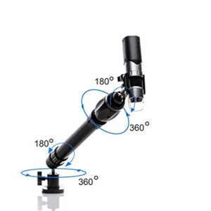 Versatile Positioning Stand for USB Microscopes with C-Clamp Base