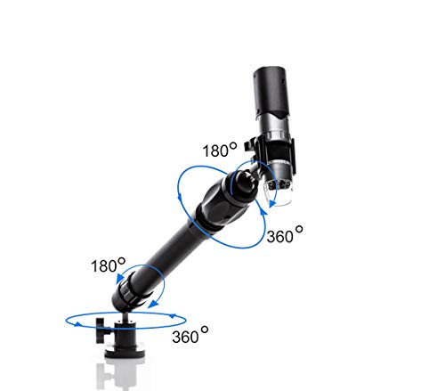 Versatile Positioning Stand for USB Microscopes with C-Clamp Base