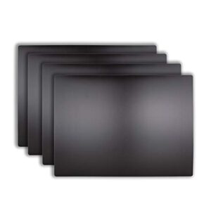 extra large black cutting board mats 4 pack, nsf certified hdpe for restaurants, 24x18 inch