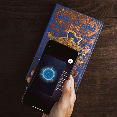 AstroReality: Zodiac 12 Constellation Astrology Notebook, Interactive Augmented Reality Experience, 8x5, 192 Pages Writing Pad Journal, Unruled Embossed Hardcover (Libra)