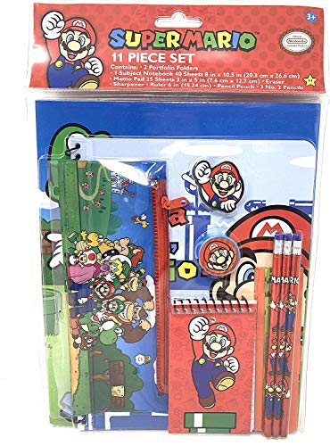Super Mario School Stationary Set 11pc Value Pack