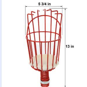 FLY HAWK Fruit Picker Tool, a 8-Foot-Long Fruit Picker Equipped with Optional Splicing of Lightweight Stainless Steel to Pick Apples, Oranges and Fruit Trees (8 Foot)