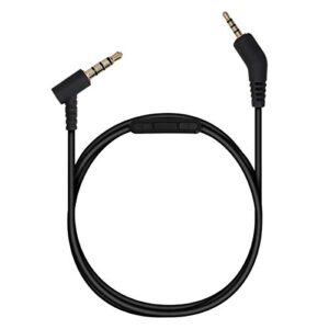 kwmobile headphone cable for bose quietcomfort 3-150cm replacement cord with microphone + volume control - black