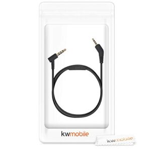 kwmobile Headphone Cable for Bose Quietcomfort 3-150cm Replacement Cord with Microphone + Volume Control - Black