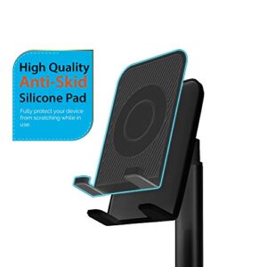 Kavalan Upgraded Version Desktop Cell Phone Stand Tablet Holder, Height and Angle Adjustable Phone Holder Dock, Compatible with Tablet Up to 10.5 Inch (Black)