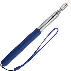 telescopic pointer stick with hand lanyard, teacher pointer for classroom, presentation pointers for teachers, hand pointer extendable pointer stick retractable pointer pen whiteboard pointer (blue)