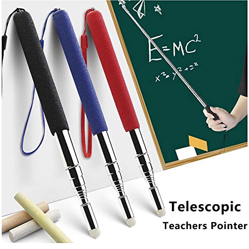 Telescopic Pointer Stick with Hand Lanyard, Teacher Pointer for Classroom, Presentation Pointers for Teachers, Hand Pointer Extendable Pointer Stick Retractable Pointer Pen Whiteboard Pointer (Blue)