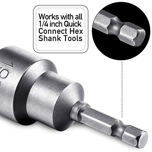 3 Pieces RV Leveling Scissor Jack Socket Drill Adapter Work with 1/4 Inch Hex Shank Tools Compatible with 3/4 Inch or 19mm Hex Drive Jacks