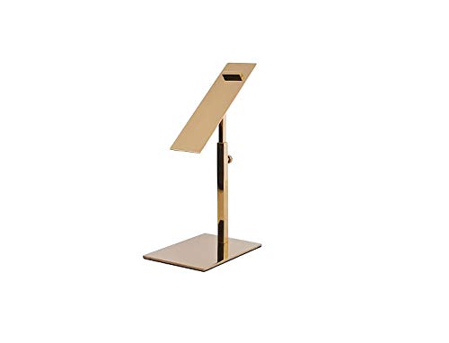 1 pcs Modern Gold Polished Shoe Riser Sandal Shoe Store Metal Shoe Display Stand Rack Stand Adjustable Height (Gold)