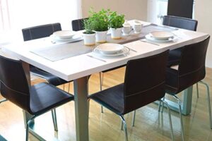 inspirer studio® roman extendible dining table pedestal table mdf high-gloss white (table only)