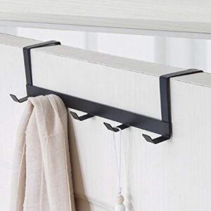 CANAFA Home Door Hooks Punch-Free Rack Over The Door 5 Hooks Home Bathroom Organizer Rack Clothes Coat Hat Towel Hanger