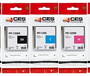 Replacement Canon PFI-120 130ml Ink Tank Set PFI-120MBK PFI-120BK PFI-120C PFI-120M PFI-120Y in Retail Package