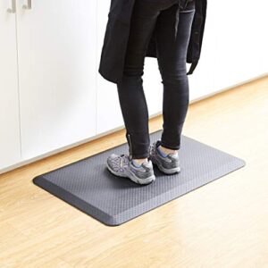 AmazonCommercial 3/4" Rectangular Anti Fatigue Ergo Comfort Standing, 32x20, 1 Mat, Black, Solid