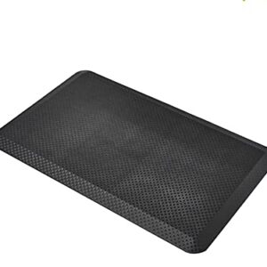 AmazonCommercial 3/4" Rectangular Anti Fatigue Ergo Comfort Standing, 32x20, 1 Mat, Black, Solid