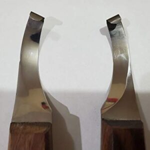 Equinez Tools Farrier Hoof Knives Set of Left and Right Handed Razor Edge Sharped Stainless Steel