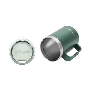 Congela 22oz 2Pack stainless steel insulated coffee mugs with handle, double wall stainless coffee mugs, vacuum camping cups set with lid (Forest+Desert Sage,22oz 2Pack)