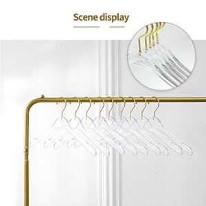 uyoyous Acrylic Clear Hangers 20 Pack Premium Quality Crystal Clear Hangers with Swivel Gold Hook Luxurious Shiny Clothes Hangers Standard Hangers (Clear)