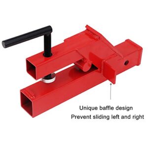 ENIXWILL Clamp On Bucket Tractor Hitch 2" Receiver Fit for Deere Bobcat Loader Front Bucket Clamp