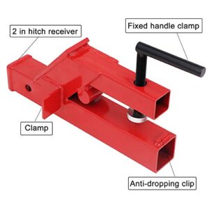 ENIXWILL Clamp On Bucket Tractor Hitch 2" Receiver Fit for Deere Bobcat Loader Front Bucket Clamp