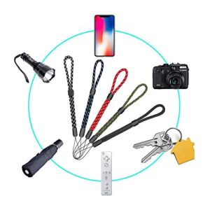 Mixed Color Adjustable Creative Short Wrist Strap Hand Lanyard, Suitable for iPhone, Samsung and Other Smart Phones, Cameras, Mobile U disks, Wallets, Flashlight Portable lanyards. (10 Pack)