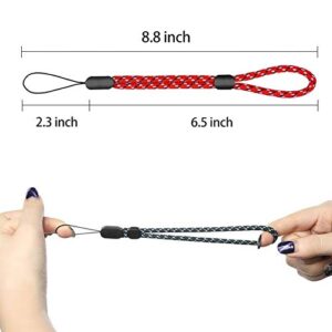 Mixed Color Adjustable Creative Short Wrist Strap Hand Lanyard, Suitable for iPhone, Samsung and Other Smart Phones, Cameras, Mobile U disks, Wallets, Flashlight Portable lanyards. (10 Pack)