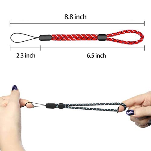 Mixed Color Adjustable Creative Short Wrist Strap Hand Lanyard, Suitable for iPhone, Samsung and Other Smart Phones, Cameras, Mobile U disks, Wallets, Flashlight Portable lanyards. (10 Pack)