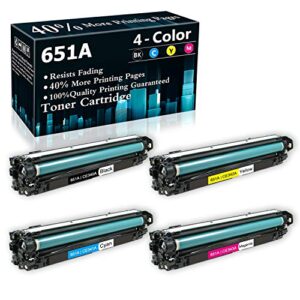 4-pack (bk+c+m+y) 651a | ce340a ce341a ce342a ce343a remanufactured toner cartridge replacement for hp laserjet enterprise 700 color mfp m775dn m775z m775f printer ink cartridge