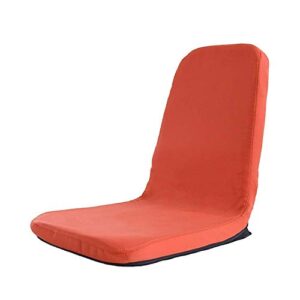 gydjbd lazy sofa,lazy couch tatami mat without legs foldable small sofa bed cushion back chair lazy(50cmx39cmx38cm orange)