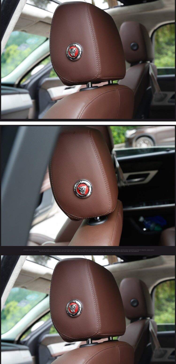 MAXDOOL Car Front Seat Switch-Adjusting Button Cover Decal Trim Decorative Frame Interior Modification for Jaguar FL F-PACE XE XJ (2pcs)(Red)