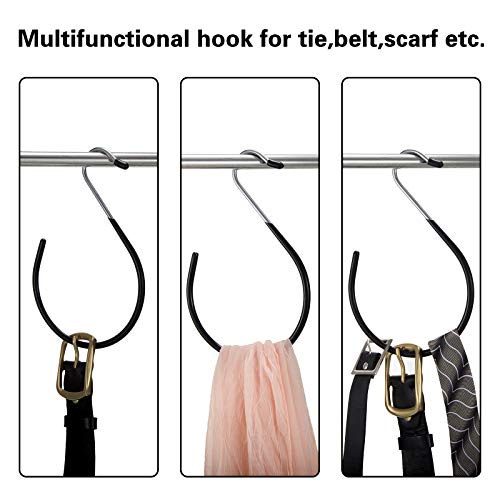 Scarf Hangers for Closet Organizer - Multifunctional Purse Hook Belt Tie Rack Wig Hanger Underwear Bra Tank Top Hangers Hook Handbag Necklaces Rings Holder Straps Hanging Storage Accessories 4pcs/Set